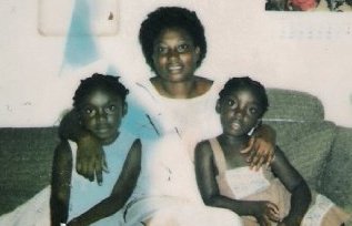 This fabulous lady and her girls. Me on the left, my sis on the right. Back in Ghana.